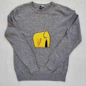Loewe Gray Wool Blend Elephant Sweater Size Medium